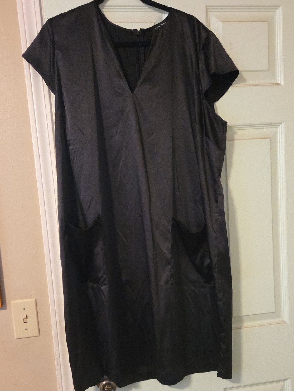 Universal Standard Black Satin-Look Dress